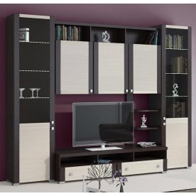 Стенка для гостиной Фиджи (комплектация 19) венге цаво / дуб белфорт