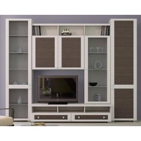 Стенка для гостиной Фиджи (комплектация 6) дуб белфорт / каналы дуба