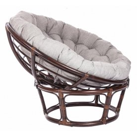 Кресло для отдыха Papasan Chair с подушкой орех