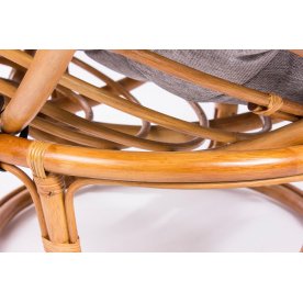 Кресло для отдыха Papasan Chair с подушкой золотой мед