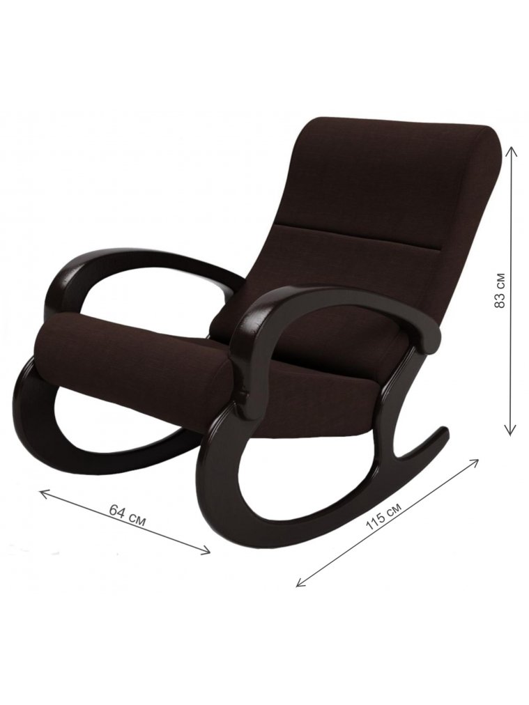 Кресло-качалка Гарда ткань шоколад