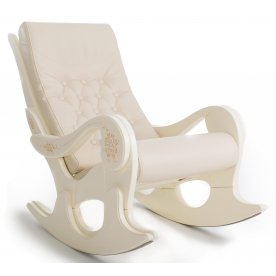 Кресло-качалка Грация (с росписью) бежевая