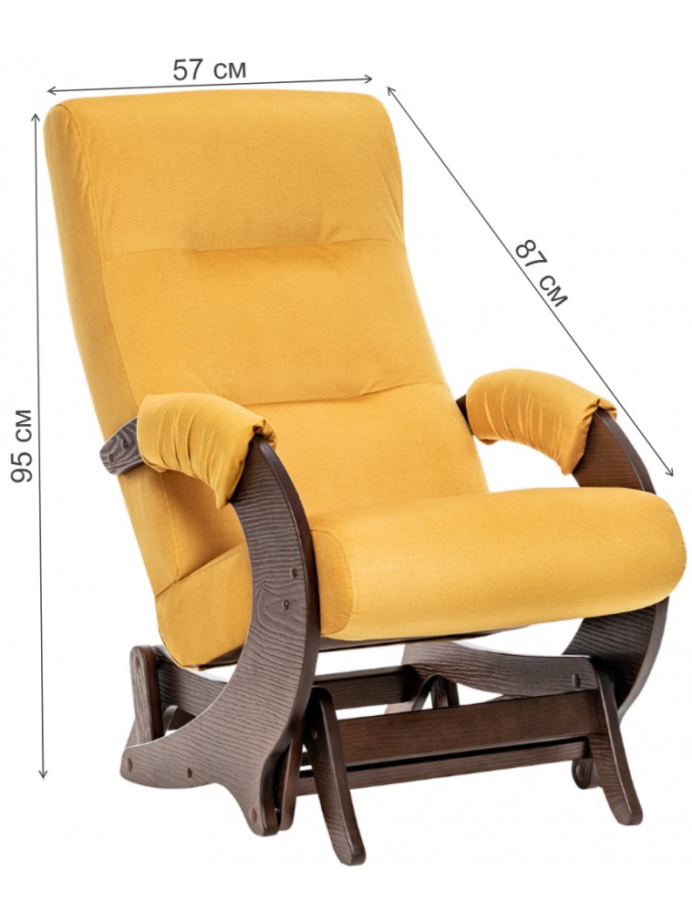 Кресло-качалка Эталон орех / fancy 48