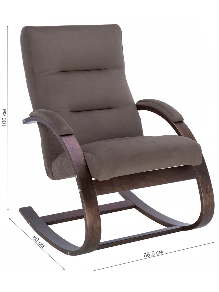 Кресло-качалка Leset Милано орех / V23 молочный шоколад
