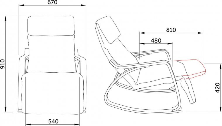 Кресло-качалка Smart серый / белый