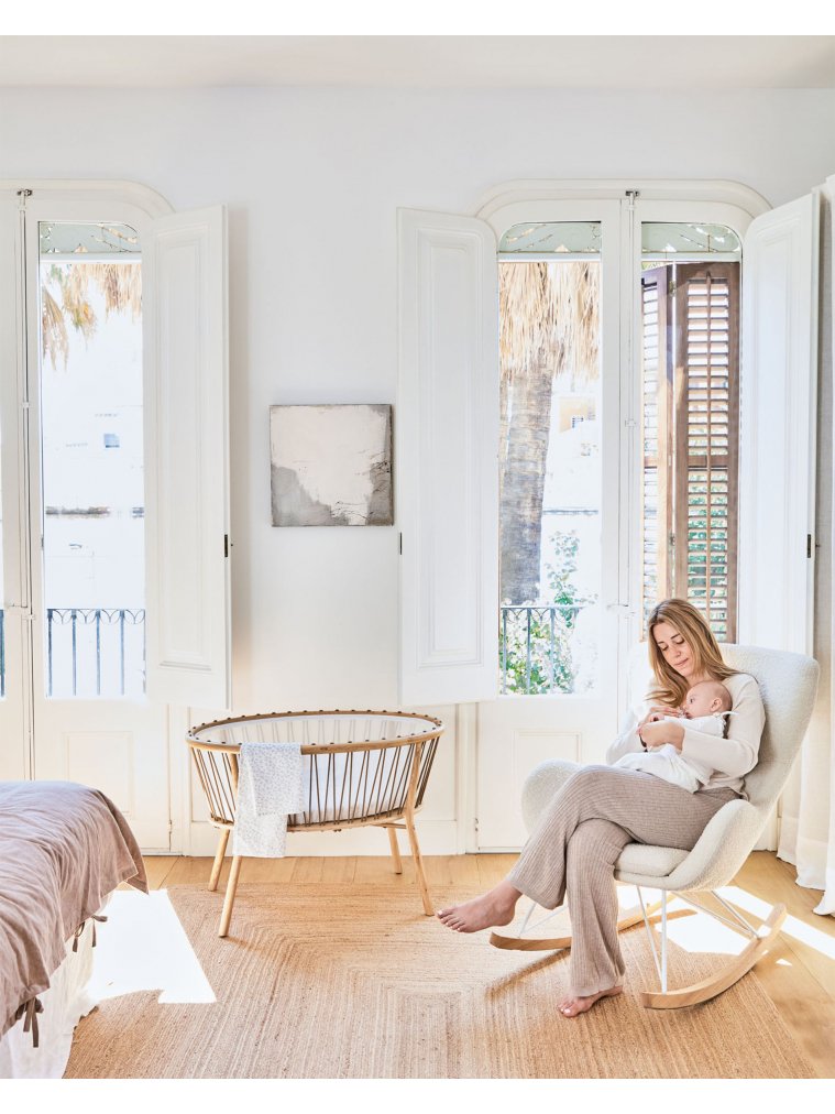 Кресло-качалка Vania белое