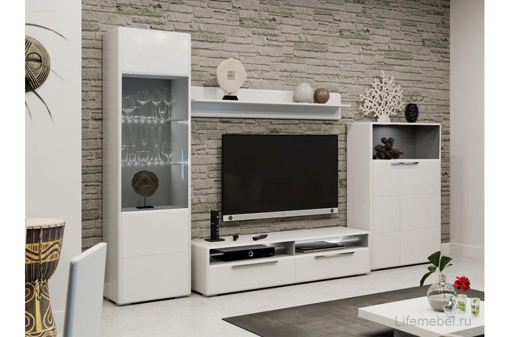 Полка Наоми ТД-208.03.22 белый глянец