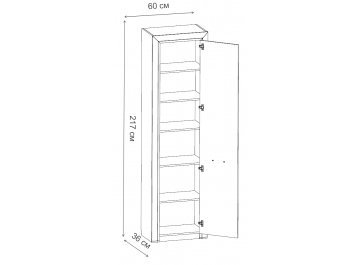 Шкаф однодверный с полками Olivia 1D