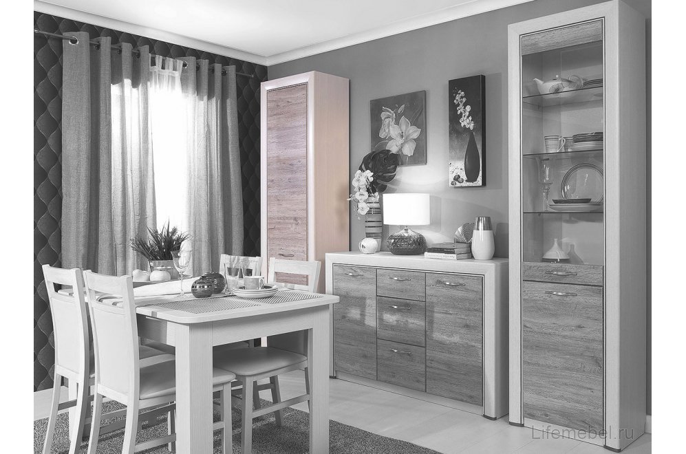 Шкаф однодверный с полками Olivia 1D дуб анкона