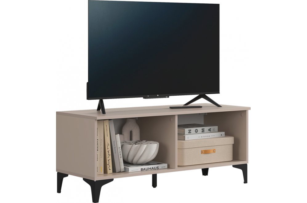 Тумба Рич кашемир / фрапучино матовый / черный