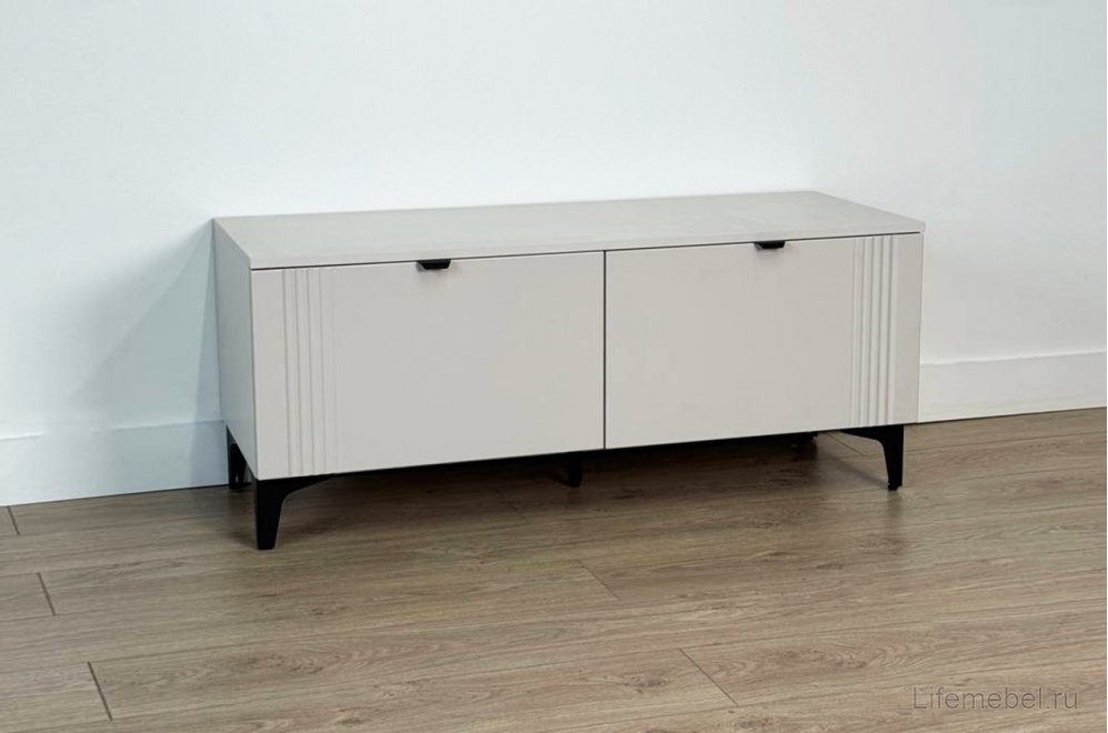 Тумба Рич кашемир / фрапучино матовый / черный