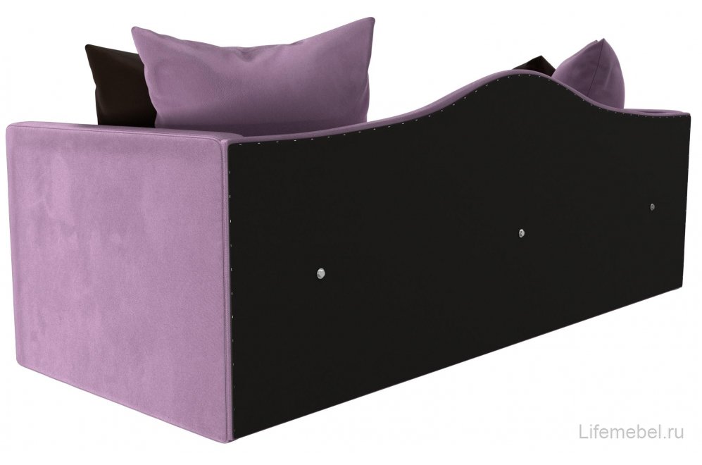 Детский диван Дельта-М сиреневый / коричневый микровельвет
