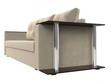 Диван-кровать Атланта правый микровельвет бежевый