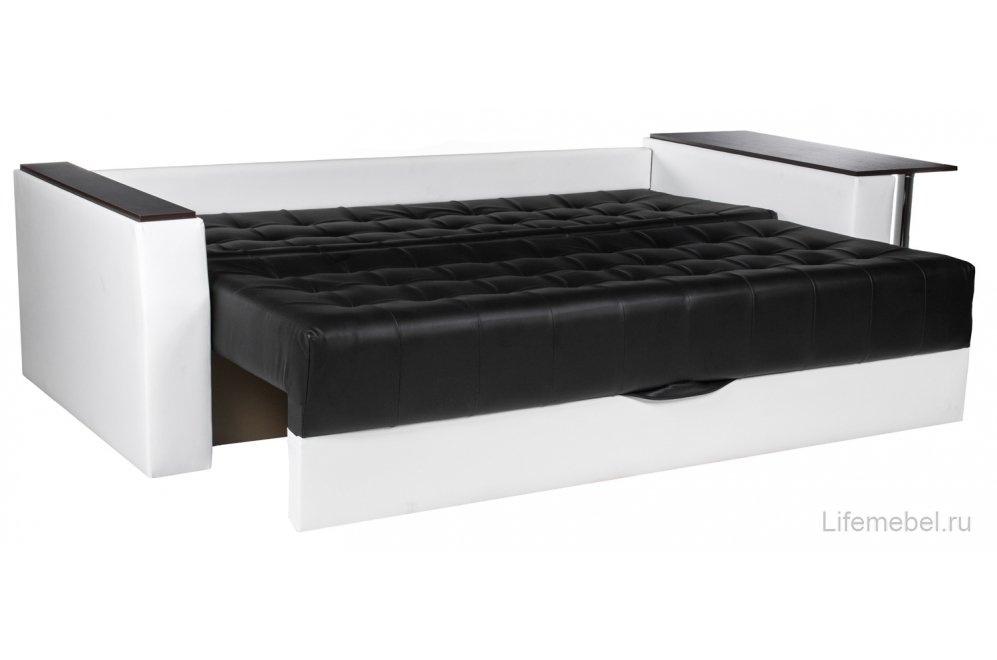 Диван Атлант черный / белый