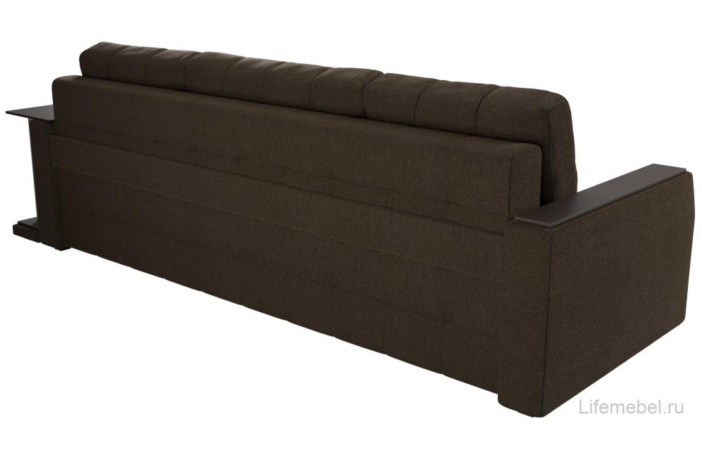 Диван Атлант правый рогожка коричневая