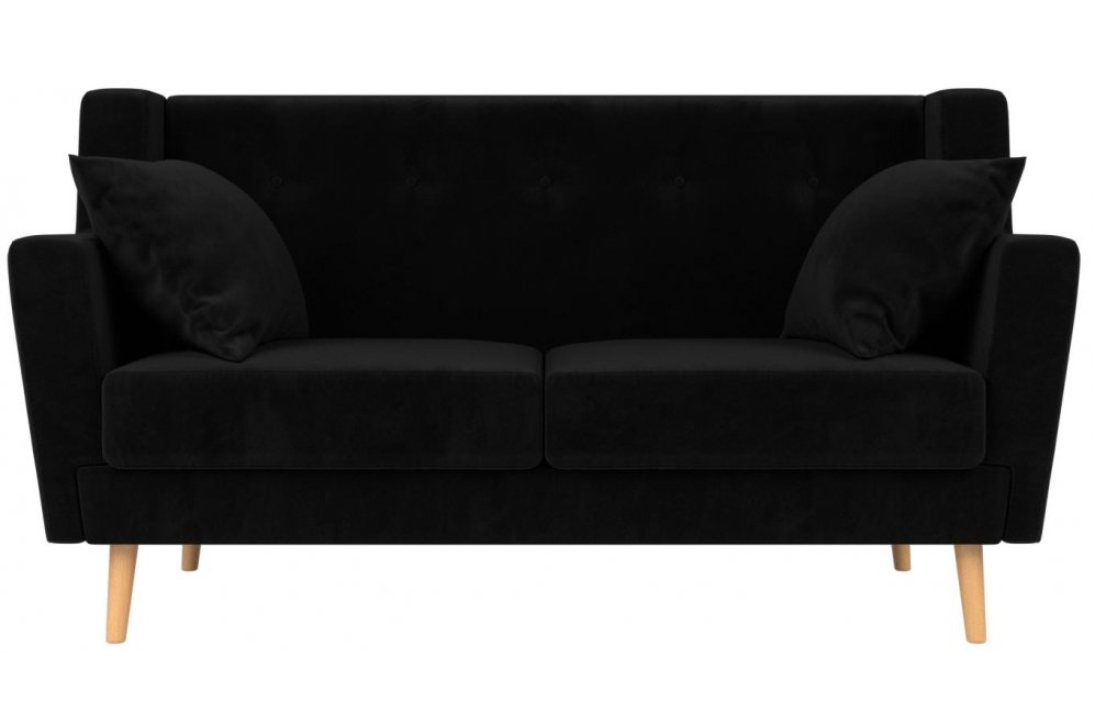 Диван Ривер-Арт 2 черный велюр