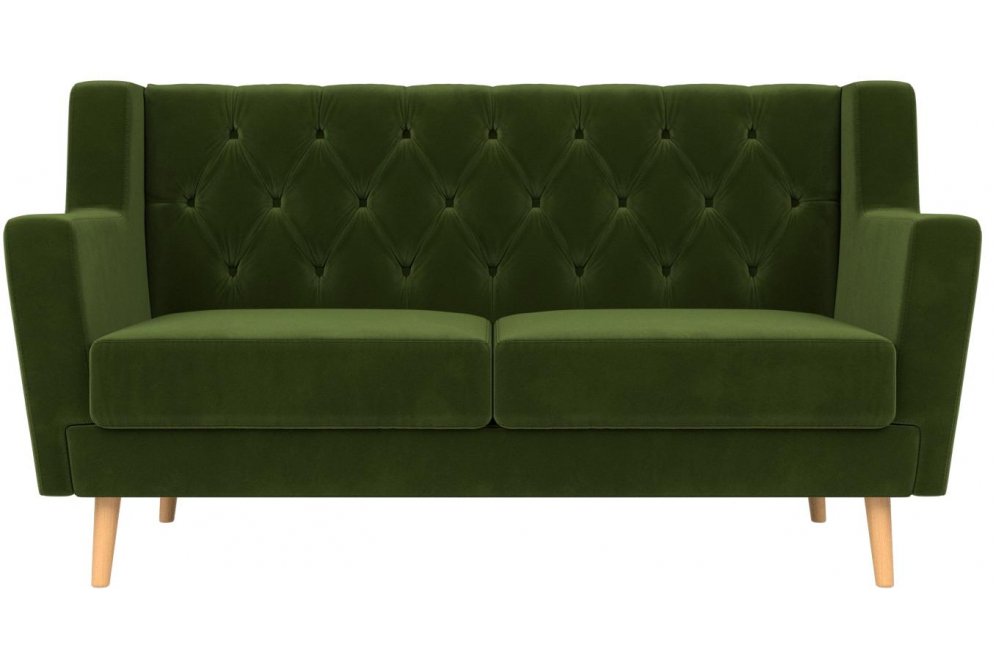 Диван Ривер-Арт 2 Люкс зеленый микровельвет