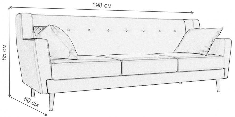 Диван Брайтон 3 рогожка корфу 02