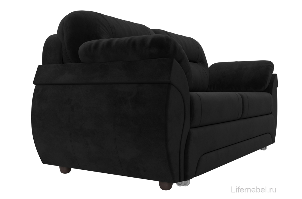 Диван Бруклин велюр черный
