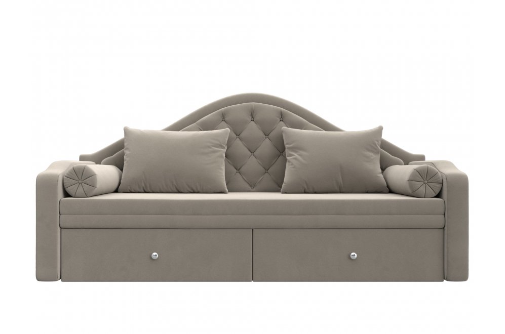 Диван прямой детский Сойер микровельвет бежевый