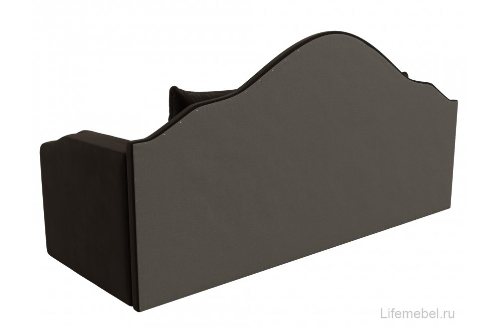 Диван прямой детский Сойер микровельвет коричневый