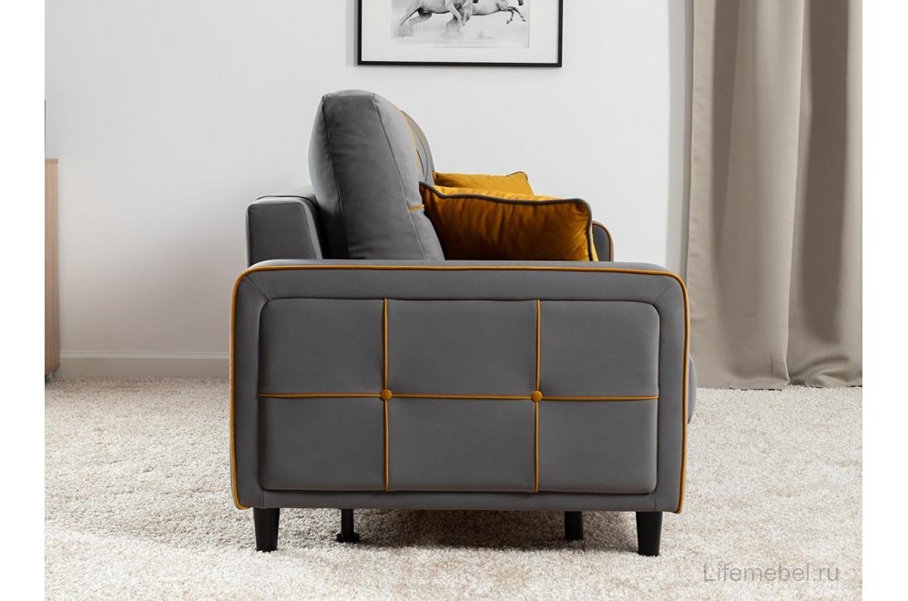 Диван Черри Н ТД 287 irida 21 / эвита умбер горчичный 109