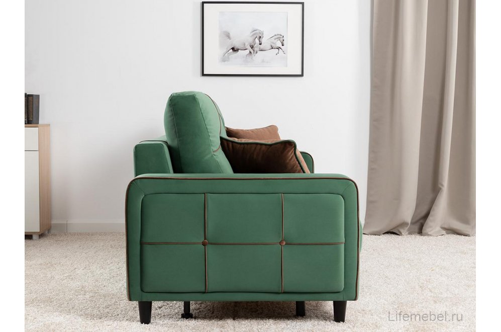 Диван Черри Н ТД 288 irida 09 / эвита шоколад бежево-коричневый 72