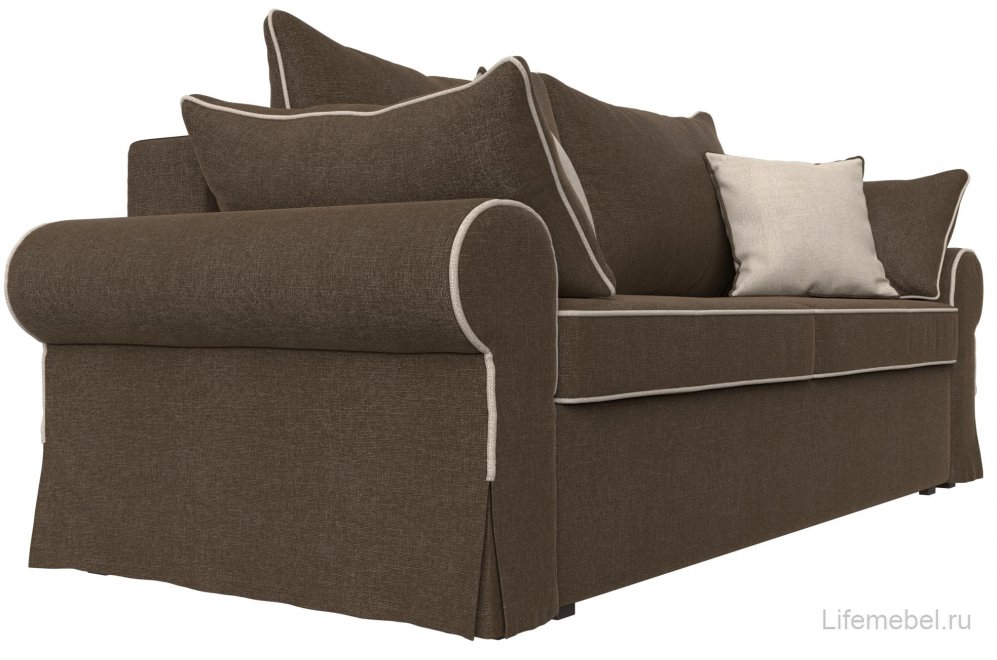 Диван Центавр коричневая рогожка