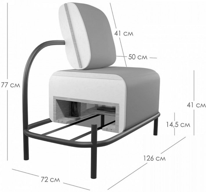 Диван Gawaii рогожка beige