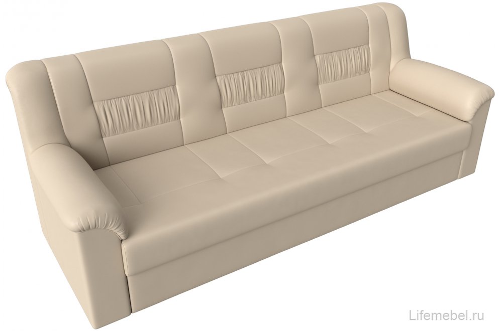 Диван Карелия бежевая экокожа