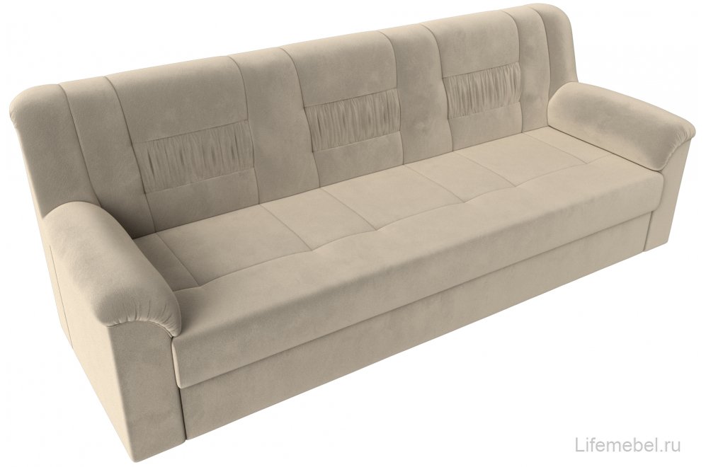 Диван Карелия бежевый микровельвет