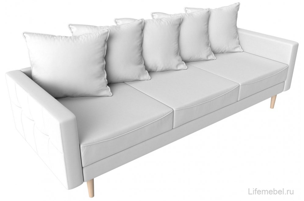 Диван Картес белая экокожа