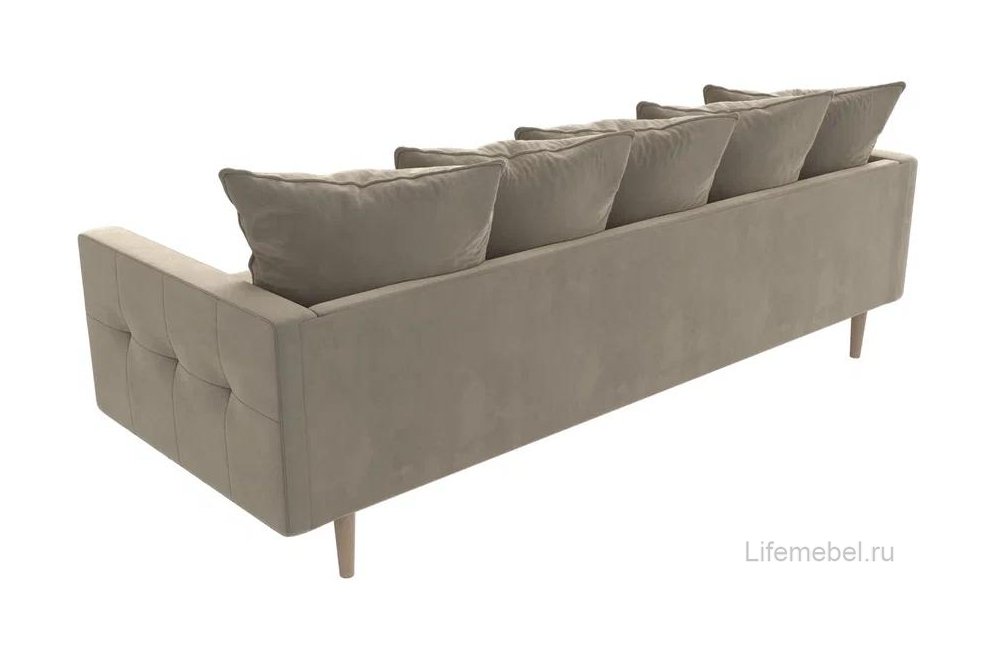 Диван Картес бежевый микровельвет