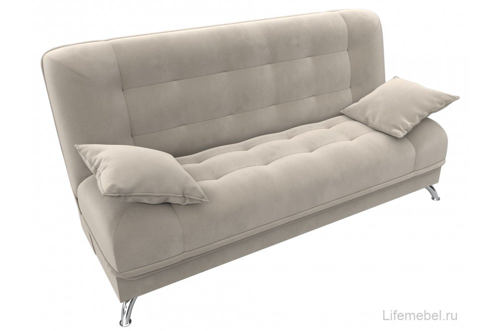 Диван-книжка Юнона микровельвет бежевый