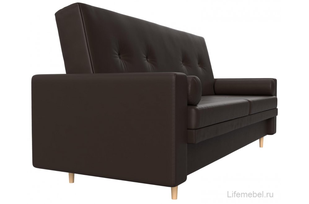 Диван прямой книжка Белфаст эко кожа коричневый