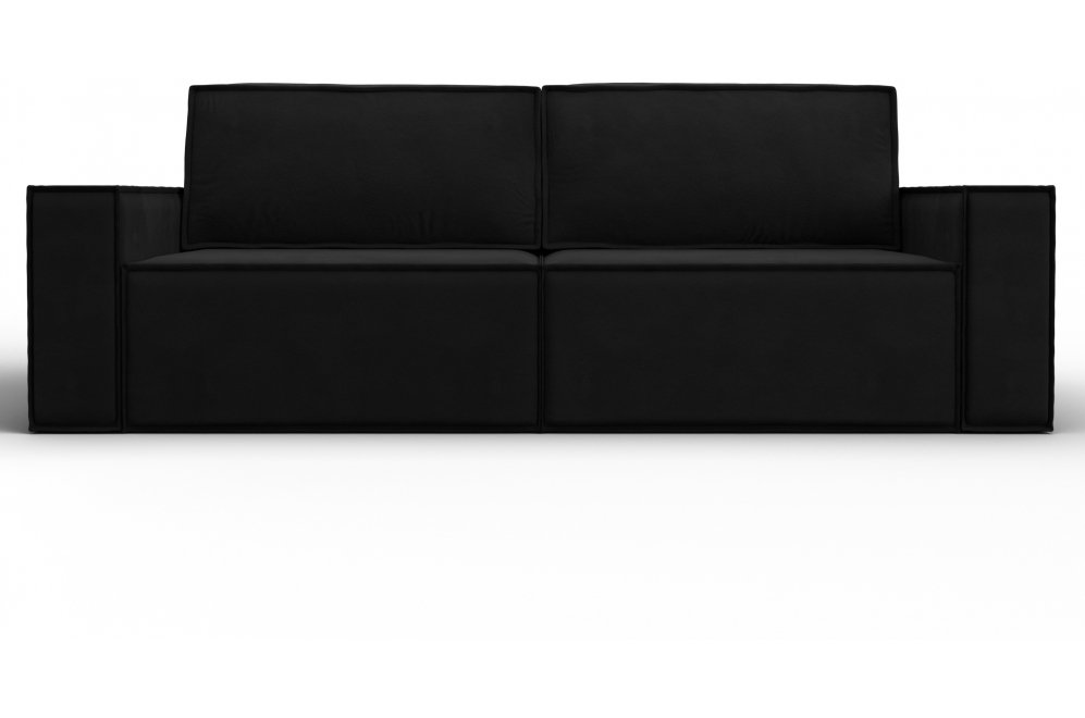 Диван Куба черный микровельвет