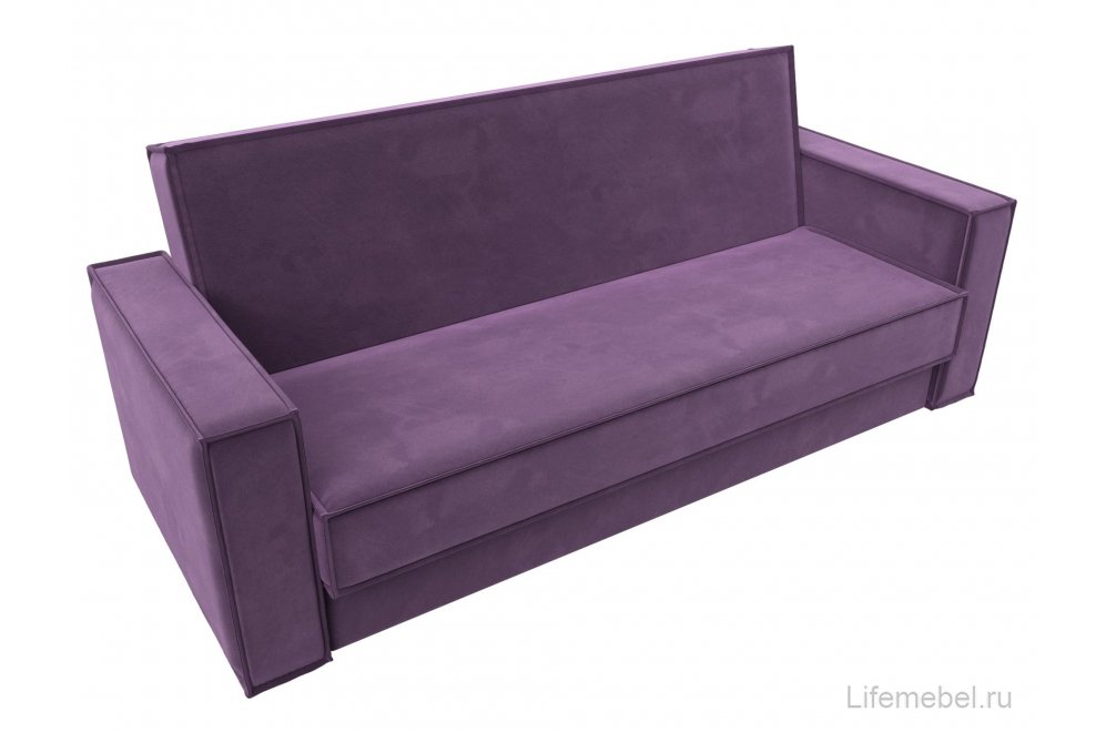 Диван Куба микровельвет сиреневый