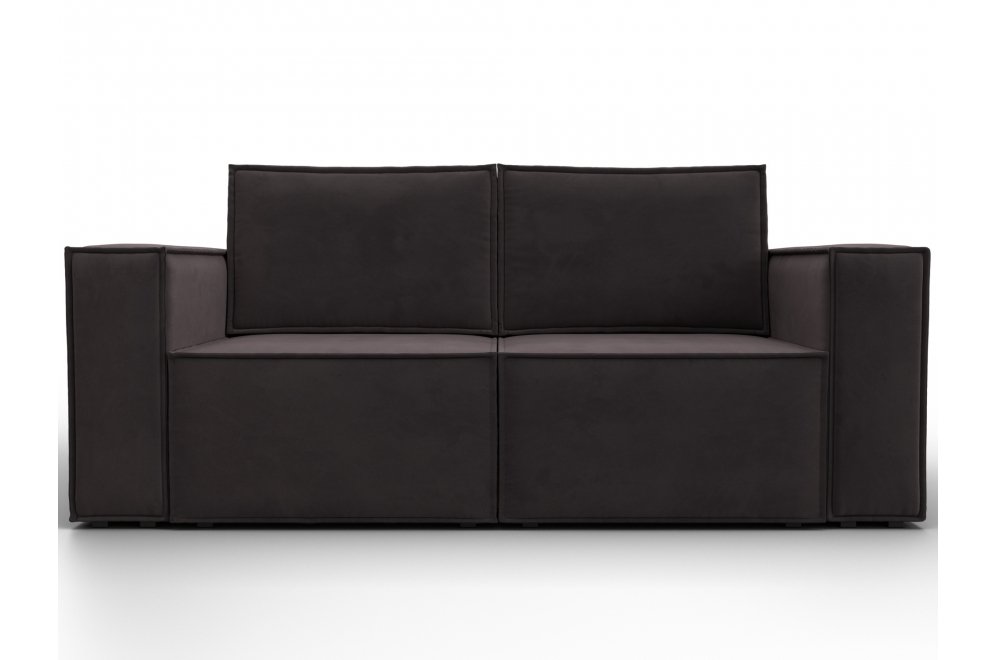 Диван Куба мини велюр коричневый