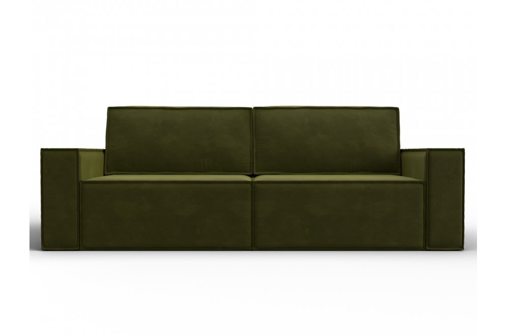 Диван Куба зеленый микровельвет