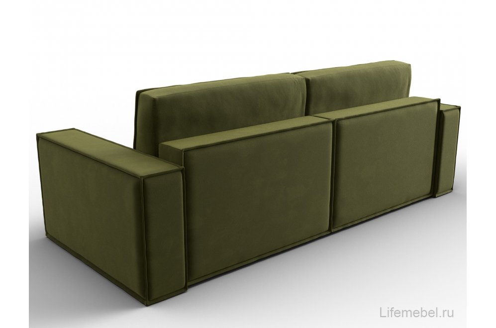 Диван Куба зеленый микровельвет