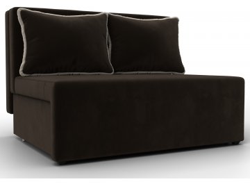 Диван Лагуна коричневый / бежевый микровельвет