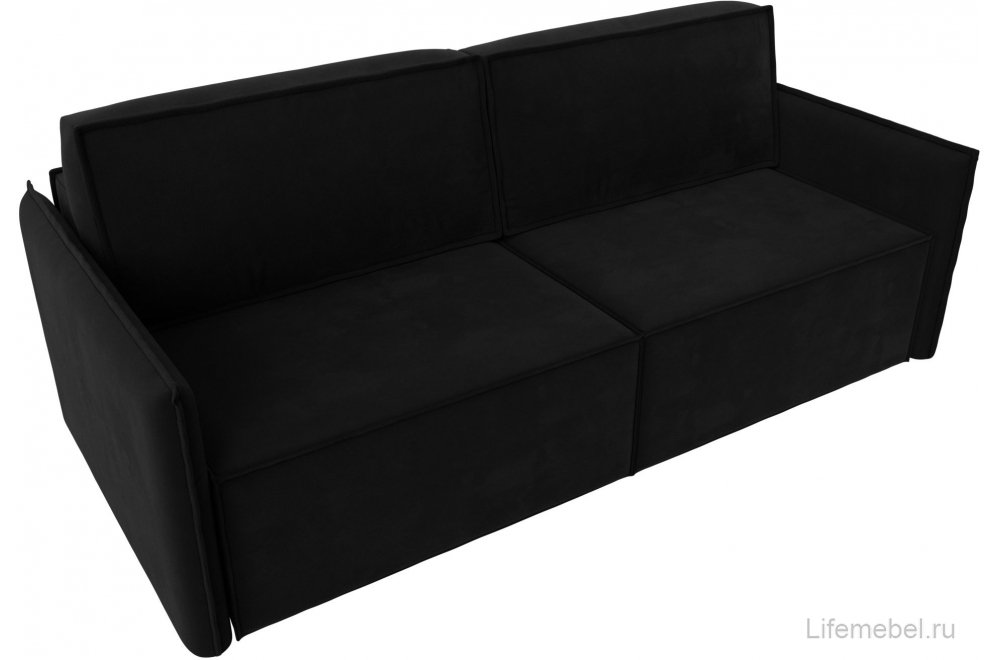 Диван Либерти черный микровельвет