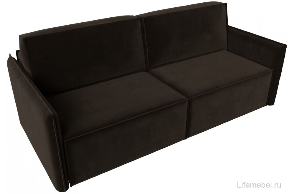Диван Урбан-Люкс коричневый микровельвет