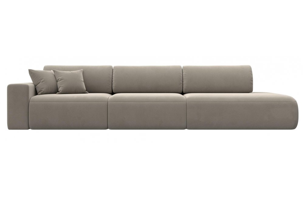 Диван Форум-036 НПБ Модерн Лонг подлокотник слева микровельвет бежевый