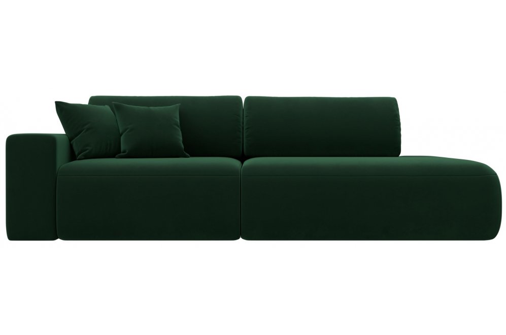 Диван Форум-036 НПБ Модерн подлокотник слева велюр зеленый