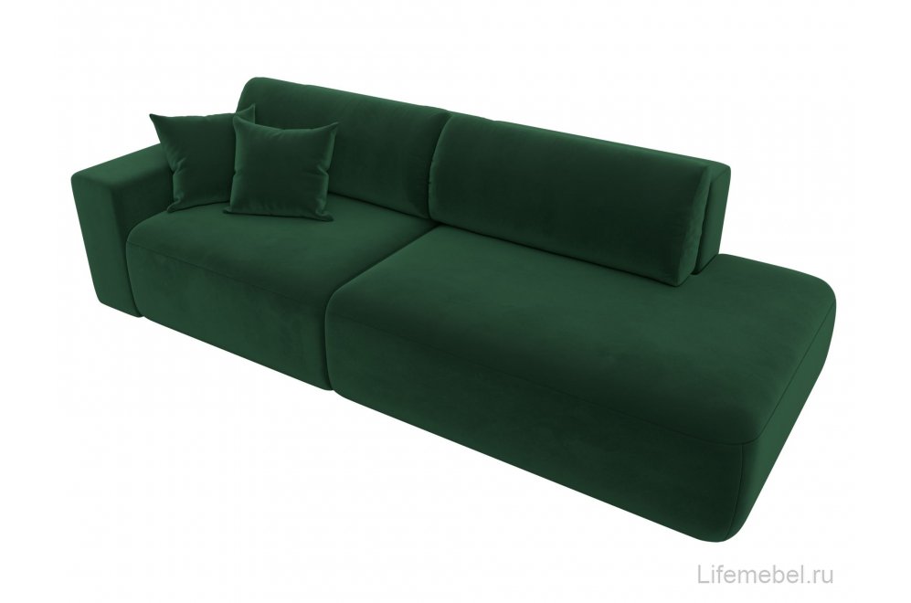 Диван Форум-036 НПБ Модерн подлокотник слева велюр зеленый
