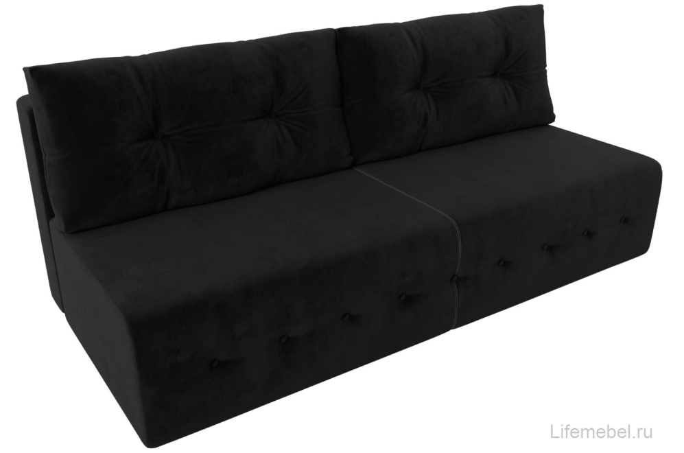 Диван Лондон велюр черный