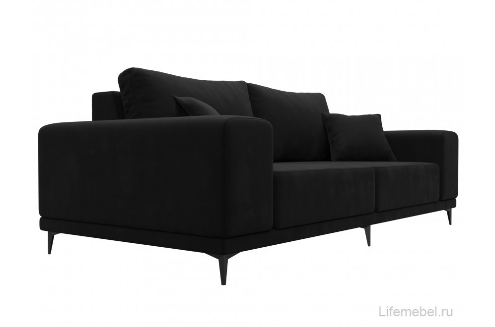 Диван Нова микровельвет черный