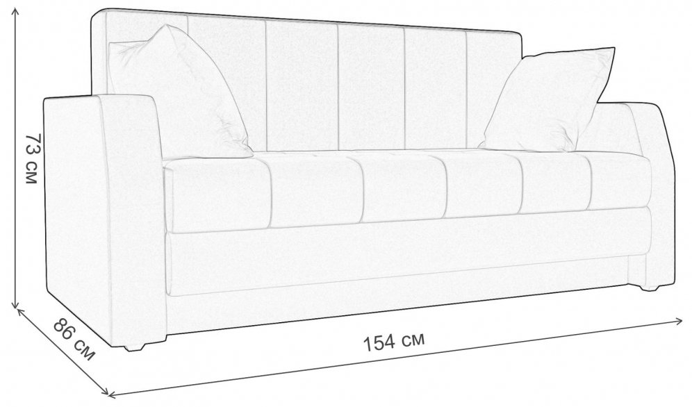 Диван Малютка коралловый микровельвет