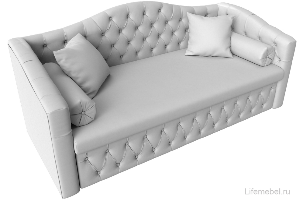 Диван Соната-Софт белая экокожа